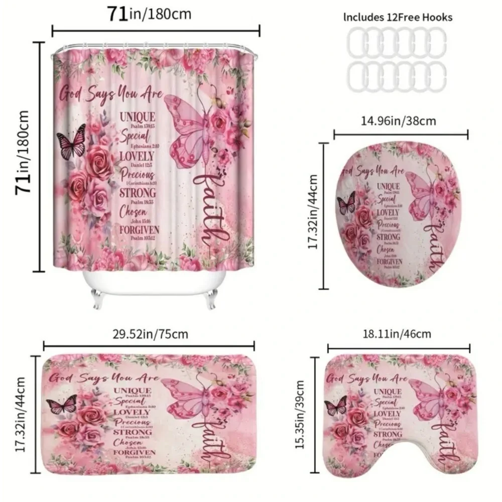 4pc Faith Bathroom Set NWT